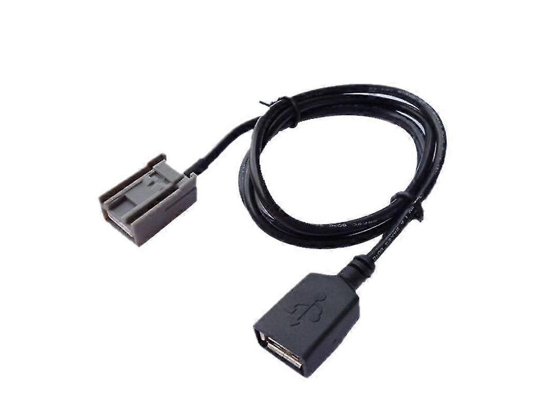 2026-adaptador De Cable Usb Aux Para Jazz Accord Odyssey 2008-2013, Puerto Femenino De Extensión, 100cm, Negro, Abs