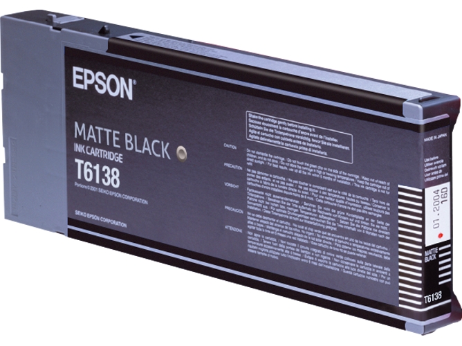 Cartucho de tinta original EPSON, T6138 110 ml , Negro mate, C13T613800