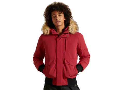 Abrigo SUPERDRY Poliéster Hombre (XL - Rojo)