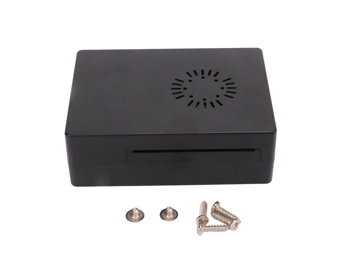 Caja Protectora De Abs Retardante Al Fuego Sin Rebabas Para Raspberry Pi 3 Modelo B+ Negro