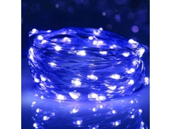 Guirnalda De Luces Led, 3 M, 30 Led, Funciona Con Pilas, Resistente Al Agua, Para Interiores, Exteriores, Jardín, Fiestas, Bodas Y Navidad (azul).