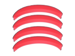 4 Almohadillas De Repuesto Para Auriculares Inalámbricos W800bt Plus, De Cuero Proteico Rojo.