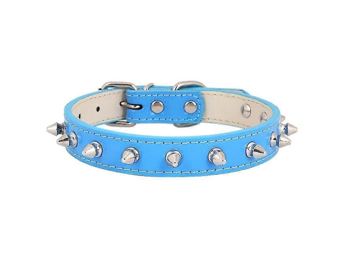 2026-collar De Cuero Ajustable Para Perros Con Rivetes Y Puntas De Cuero Pu Talla Xs-s-m-l Para Perros Y Gatos