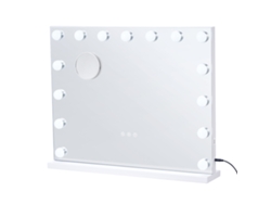 Espejo De Tocador Estilo Hollywood De Succebuy Con Luces, 22,8 X 18,1 Pulgadas, Color Blanco