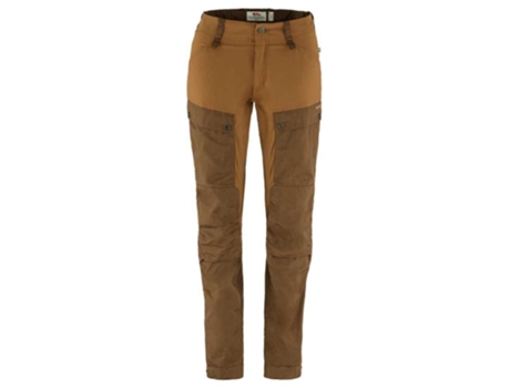 Calça FJÄLLRÄVEN Calça Keb Curved Castanho 40 / Long Mulher