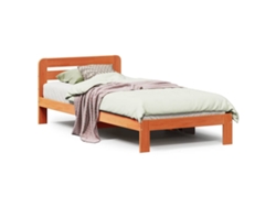 Maison Exclusive - Estructura De Cama Sin Colchón Madera Maciza Marrón 90x190 Cm