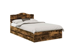 Maison Exclusive - Estructura De Cama Roble Ahumado 120 X 200 Cm Madera Ingenieril