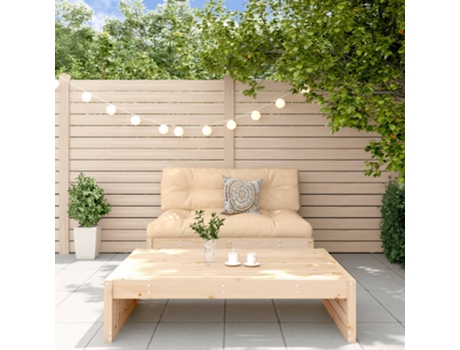 Conjunto 2 de muebles de jardín VIDAXL y cojines madera maciza