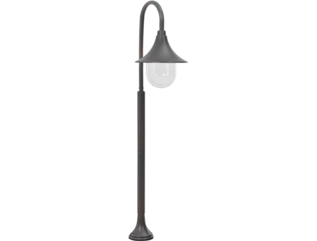 vidaXL Farola de jardín de aluminio color bronce E27 120 cm