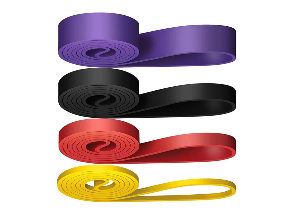 Akaload Juego 11 Bandas Elásticas Resistencia Látex Alta Resistencia Ejercicios Dominadas Asistencia Pilates Fitness