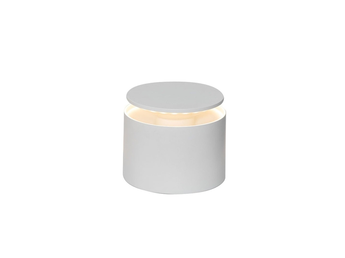 Lámpara de mesa LED Push Up blanca portátil y recargable ZAFFERANO