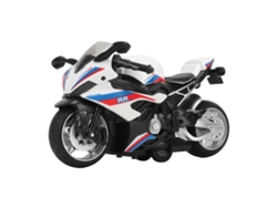 Brinquedo Motocicleta De Recuo Liga Com Efeitos Sonoros E Luzes Alta Simulação Branco