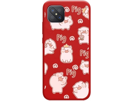 Carcasa Oppo Reno 4Z 5G TUMUNDOSMARTPHONE Cerdos Rojo