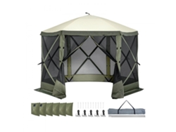 Pabellón Camping 3.05x3.05m para 6 Personas con Protección UV, Mosquitera y Montaje Rápido Tekmaquinas