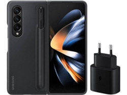 Pack Carcasa SAMSUNG Z Fold 4 + Cargador 25W Negro