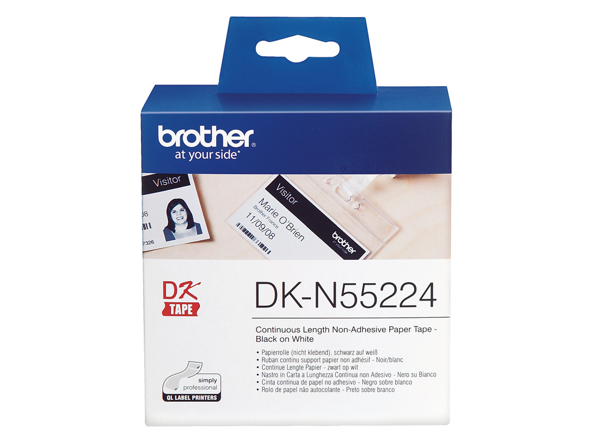 Consumible Original Brother DKN55224 Cinta continua de papel térmico no adhesiva