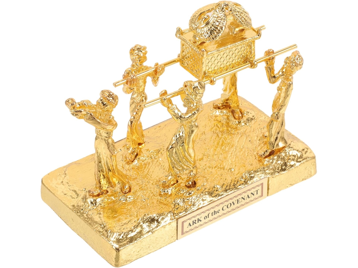 Escultura religiosa judía dorada de 5 figuras para decoración de interiores, adorno artesanal israelí, GOKOCO
