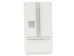 Miniatura De Refrigerador De Madera A Escala 1:12 Para Casa De Muñecas - Blanco