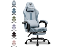 Silla GTPLAYER Gaming, Silla Gamer, Silla de Oficina Transpirable de Tela de Alta Calidad, Gris