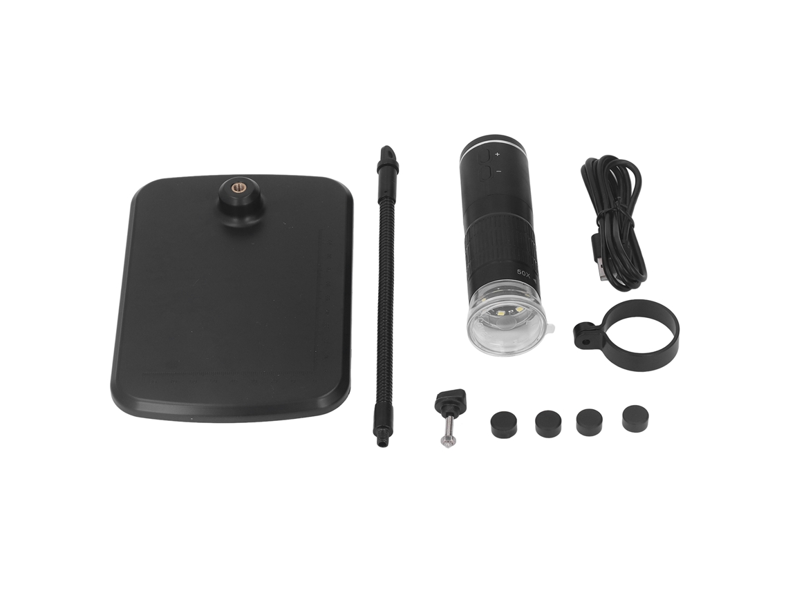 Microscópio digital sem fio 50 1000x 2mp portátil com suporte flexível para celular e pc | S/MARCA