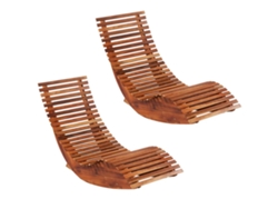 Tumbonas de Balanceo Chaise Longue Madera de Acacia