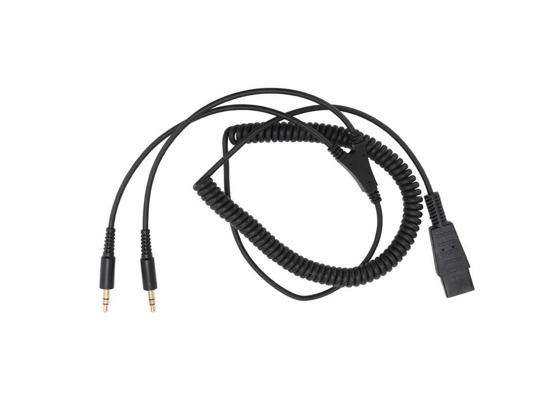 Cable Adaptador Plantronics Qd A Doble Conector Para Auriculares De 3,5 Mm Para Tarjeta De Sonido De Pc