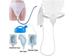Bolsa De Orina Portátil Con Catéter De 1000 Ml Para Hombres Mayores Con Incontinencia Urinaria Y Pacientes Postrados En Cama.