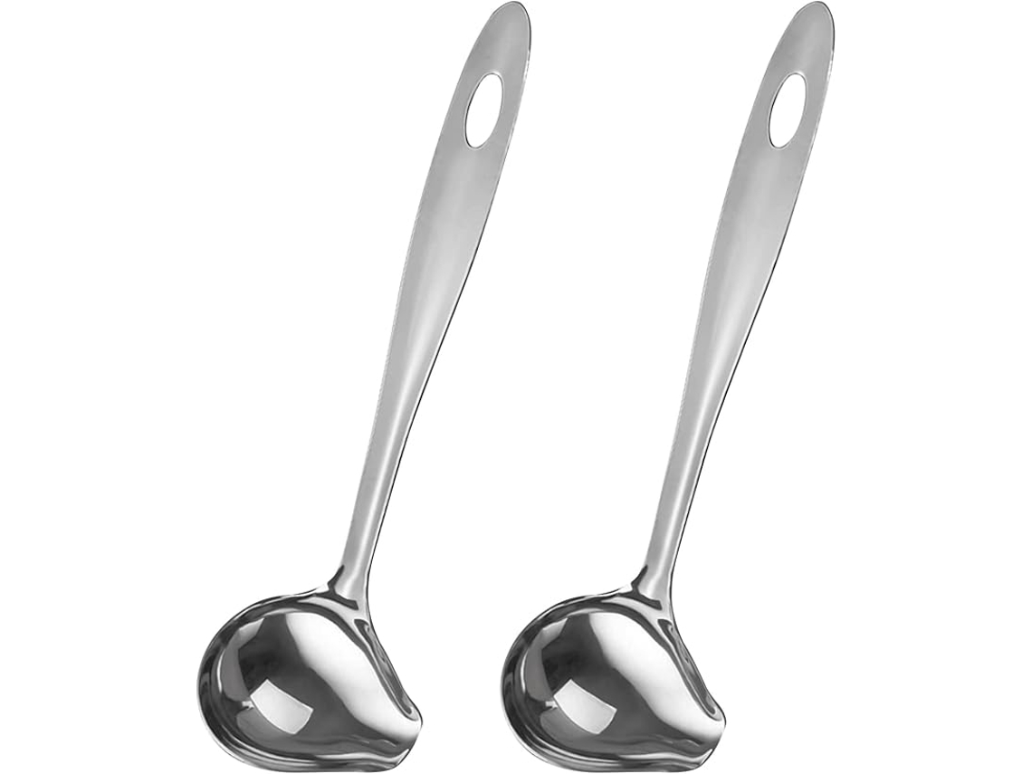 2 Cucharones De Salsa Acero Inox - Pequeños Con Pico - Apto Para Lavavajillas