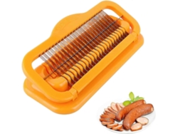 Cortador de plátanos duradero de acero inoxidable, cortador multifuncional de salchichas para jamón, salchichas y perritos calientes. Everley891