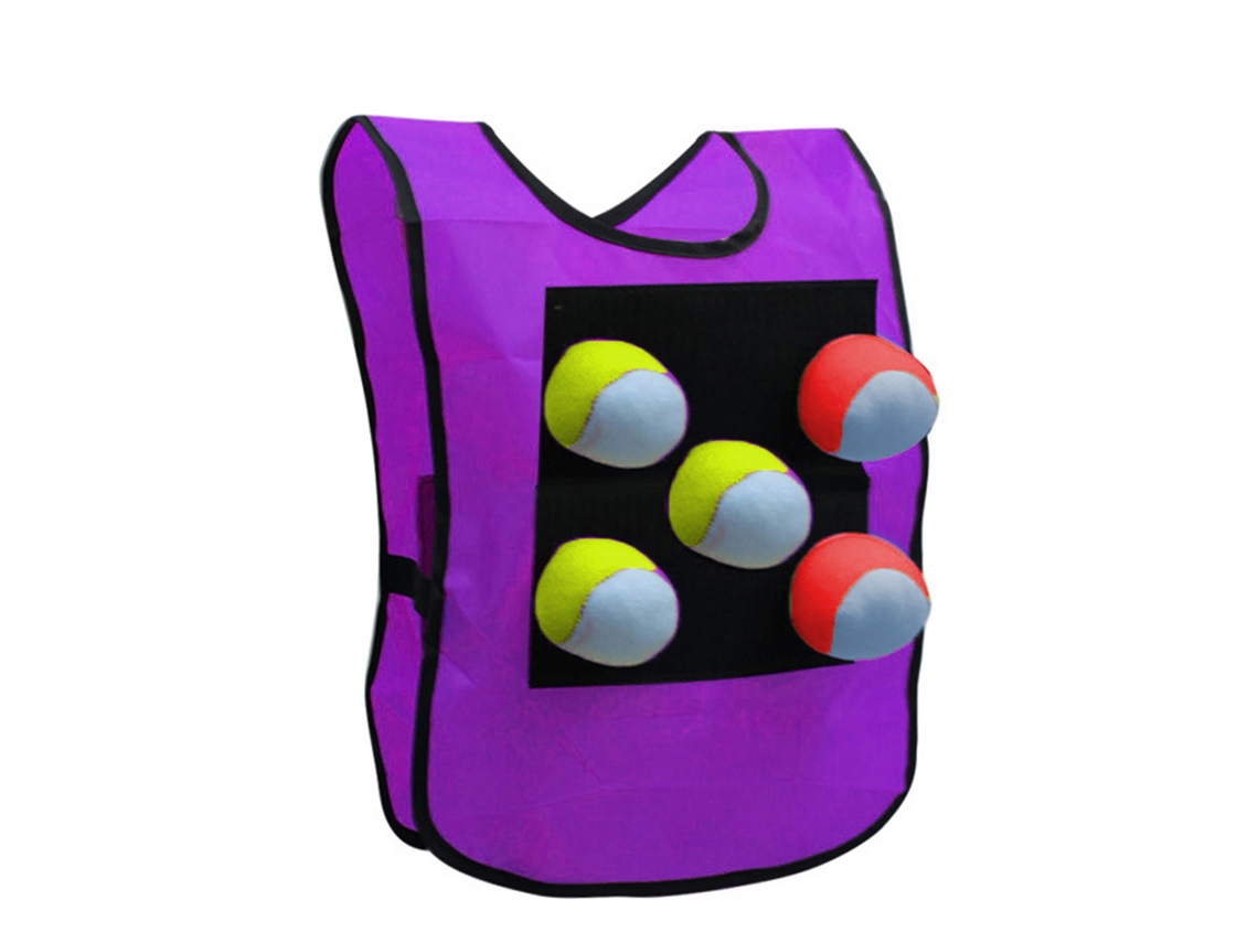Colete Adesivo De Dodgeball Com 5 Bolas Para Brincadeiras Ao Ar Livre Infantil
