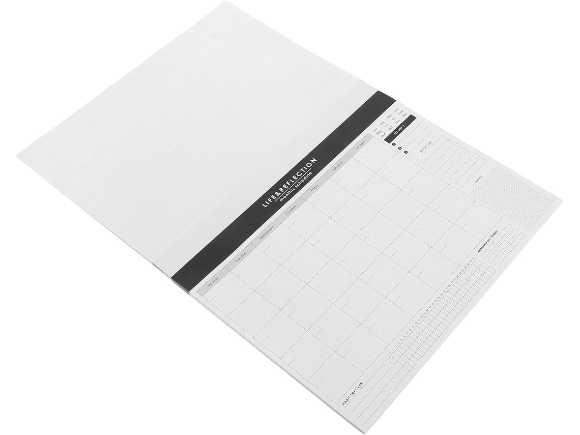 Agenda Semanal Minimalista (sin Fecha) Bloc De Notas Mensual Ligero Con Lista De Tareas Pendientes