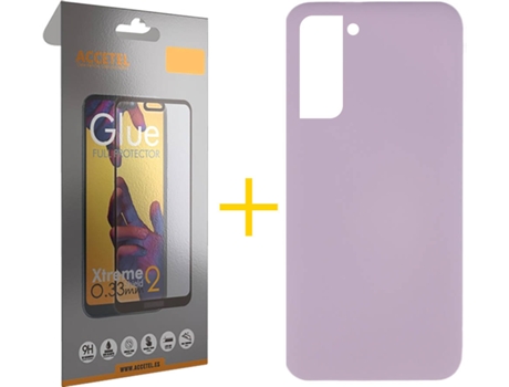 Carcasa + Protector de Pantalla para Samsung Galaxy S22 Plus 5G ACCETEL Morado