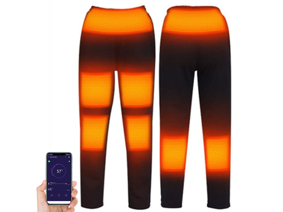 Jinwei: pantalones elásticos con calefacción eléctrica, control mediante aplicación y 5 niveles de temperatura para piernas, rodillas, cintura y abdomen.