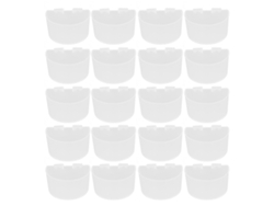 20 Piezas De Comederos Y Bebederos De Plástico Para Pájaros, Para Jaula, 11x6cm, Color Blanco.