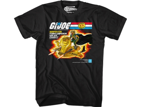 Camisetas Unisex DEEPSTONE Serpentor Air Chariot Box Art GI Joe Negro (S)