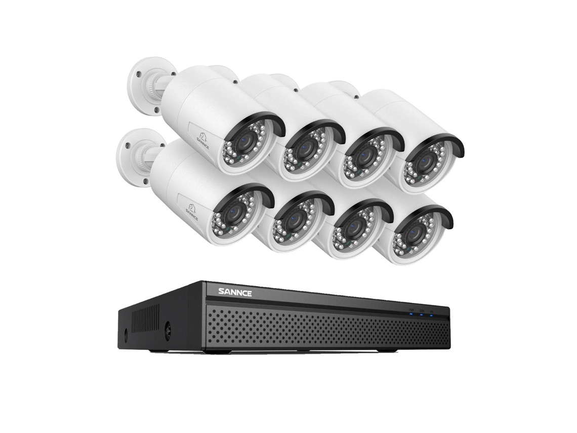 Sistema de videovigilancia Sannce de 8 MP con cámaras IP PoE I91FQ08 (I91FQ08)