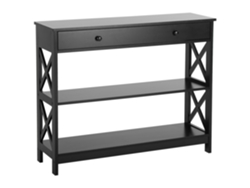 Aparador de estilo contemporáneo BELIANI Montgomery de MDF Negro 100x30x80