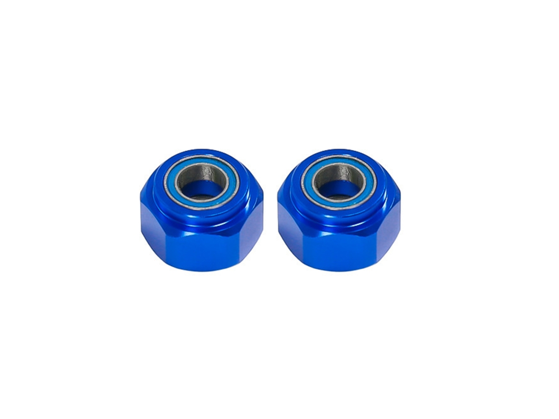 Rojo2pcs Mejora 12mm Conector Hexagonal Cojinete Rueda Delantera Aleación Aluminio Tamiya Dt03 1/10