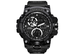 Reloj De Pulsera Deportivo Luminoso E Impermeable Para Hombre Smael Con Correa De Pu.