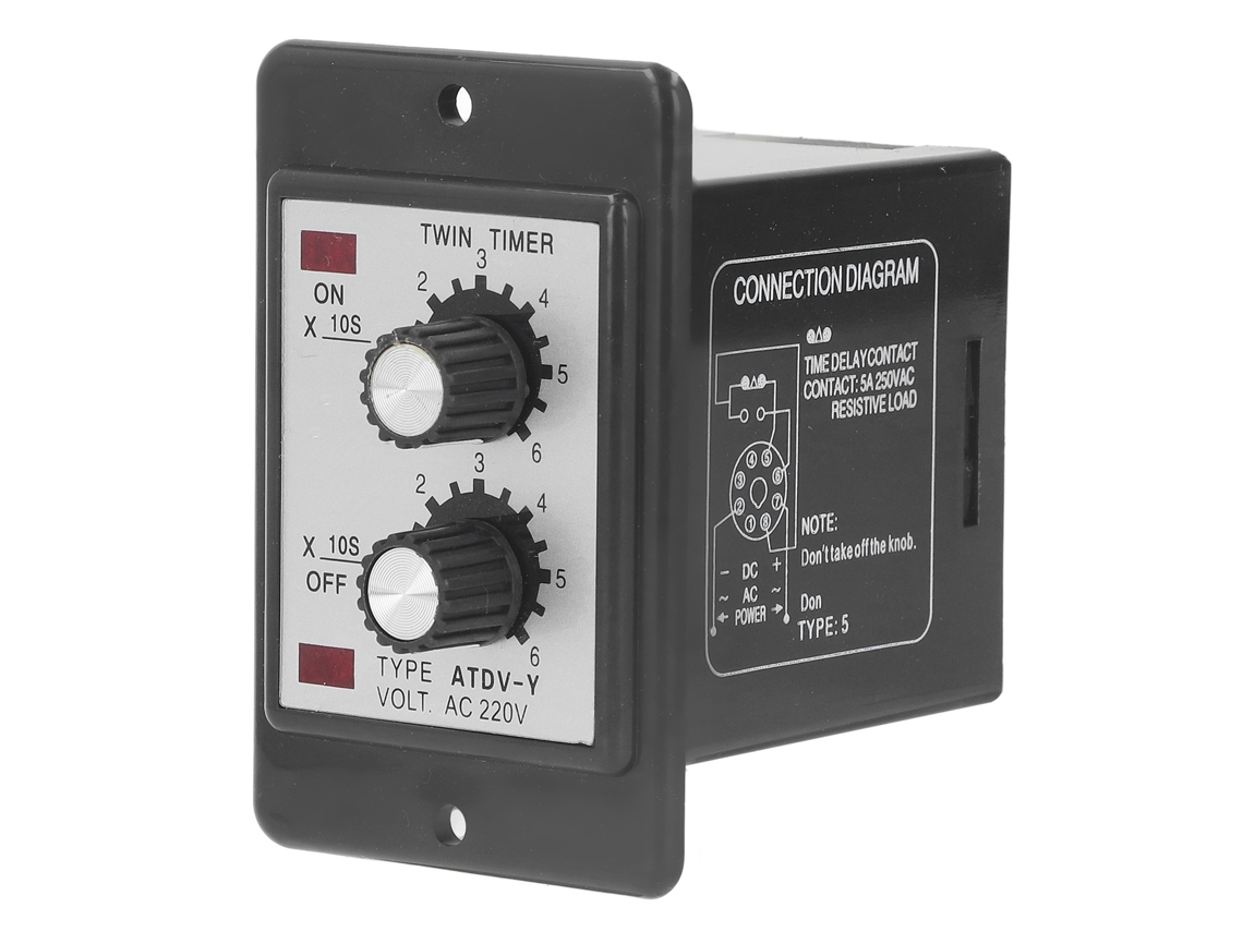 Relé De Temporizador Gemelo Anti-interferencia Bobina De Cobre Contactos De Plata Retardo Ac220v Preciso