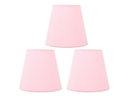 Rebe-3pcs Abat-jour En Tissu Moderne E14 Type Intervention Couverture Anti-poussière Pour Lampe De Chevet Chambre Rose