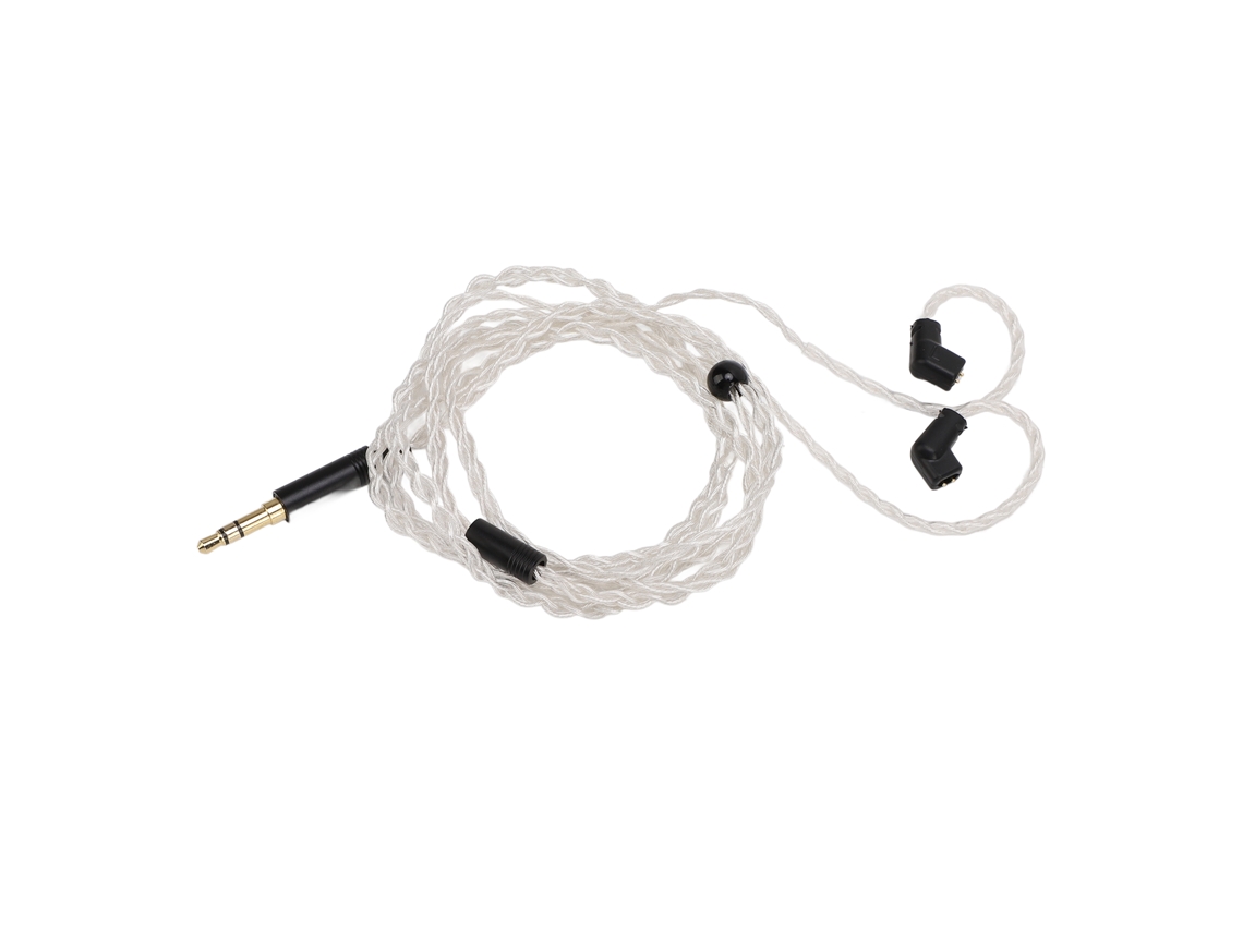 Cable De Auriculares Plateado De 2 Pines Y 0,78 Mm Con Conector De 3,5 Mm Para Kz Zsn Zs10 Zsx As12 As16 Zax
