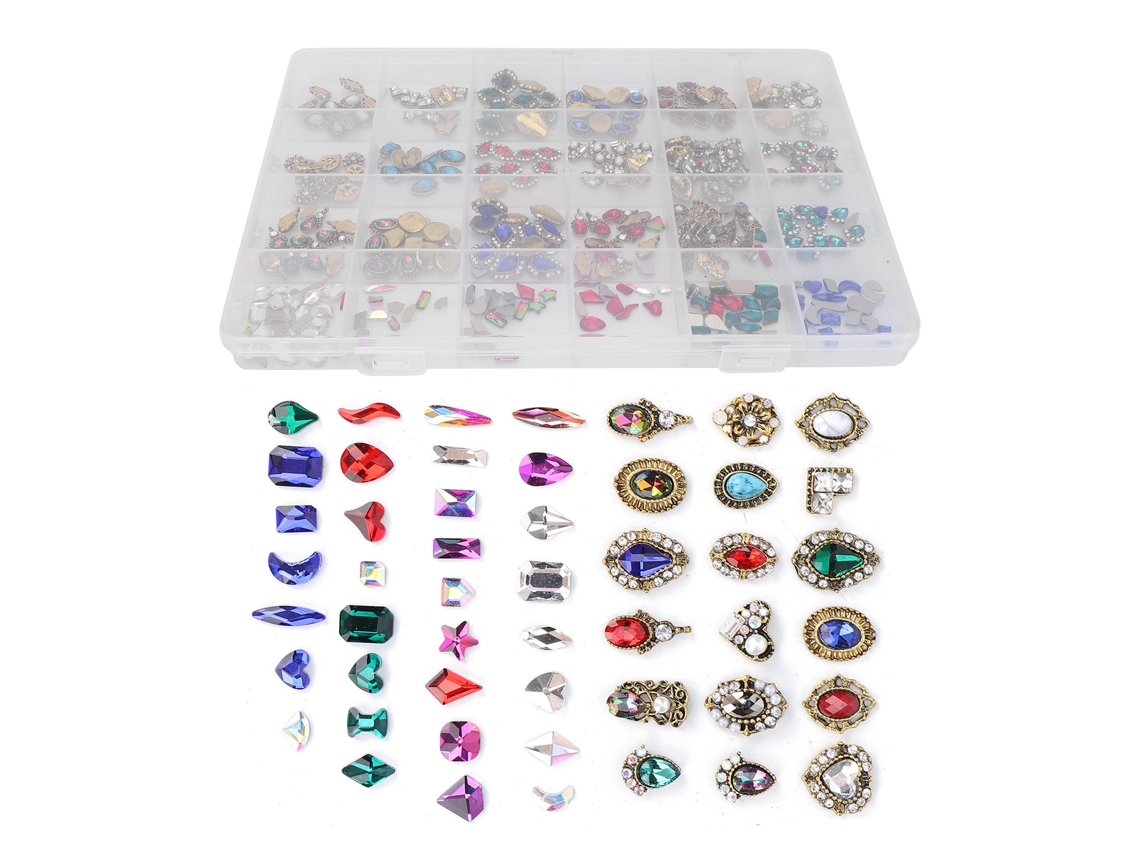 Omni-kit De Piedras Strass Para Uñas Fácil Aplicación Diy Ligero Portátil Resistente Para Mujer