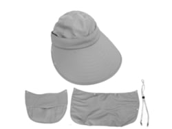 Danu26-sombrero De Sol Al Aire Libre Con Visera Larga Para Ciclismo Y Pesca Protección Uv Set Gris