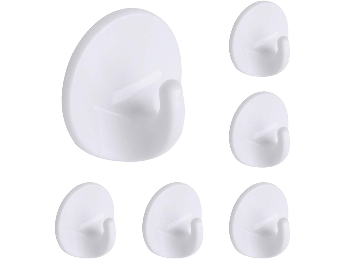 Juego De 6 Ganchos Autoadhesivos Para Montaje En Pared.