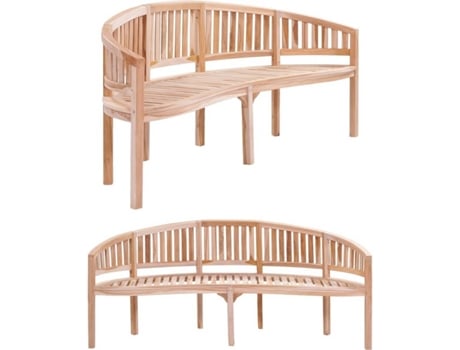 Banco de jardín VIDAXL Marrón Madera (200x51x86 cm)