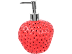 Dispensador De Xampu Recarregável Em Formato De Morango, Feito De Plástico Vermelho. Design Moderno E Criativo, Para
