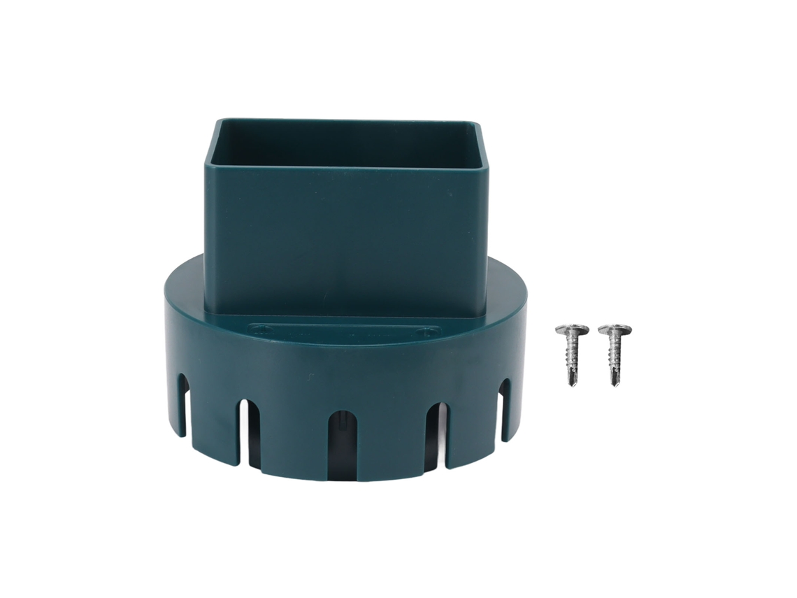 Adaptador De Plástico Para Ventanas Y Puertas Con Conexión De Drenaje, 2x3 Pulgadas, Con Tornillos, Verde S
