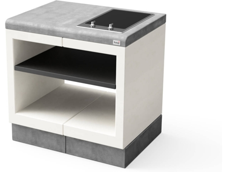 Modulo con Placa a Gas TUOZI Kitaway (Blanco, Gris - 84x63x85cm)