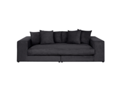 Sofá de 3 plazas BELIANI Glorvika de Poliéster Negro 240x120x58